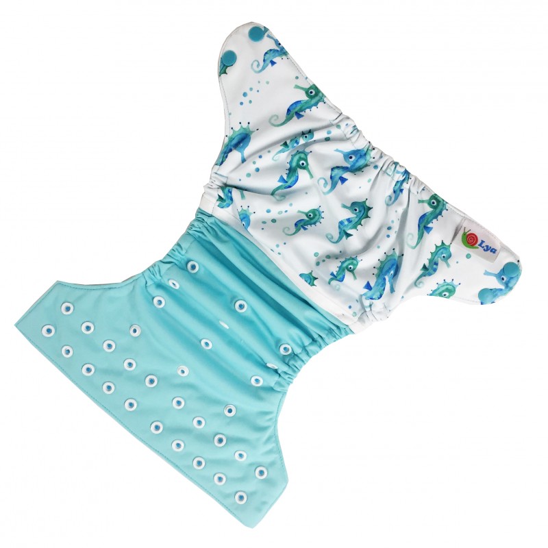 Seahorse pocket diaper - 2.0 - MADE TO ORDER